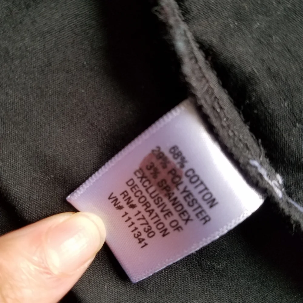 Converse One Star Black Wrap  Dress 3/4 roll sleeve tab Tie Size  XS - Picture 9 of 11